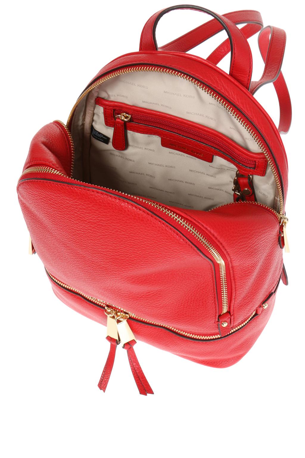 Michael kors mini hot sale backpack red